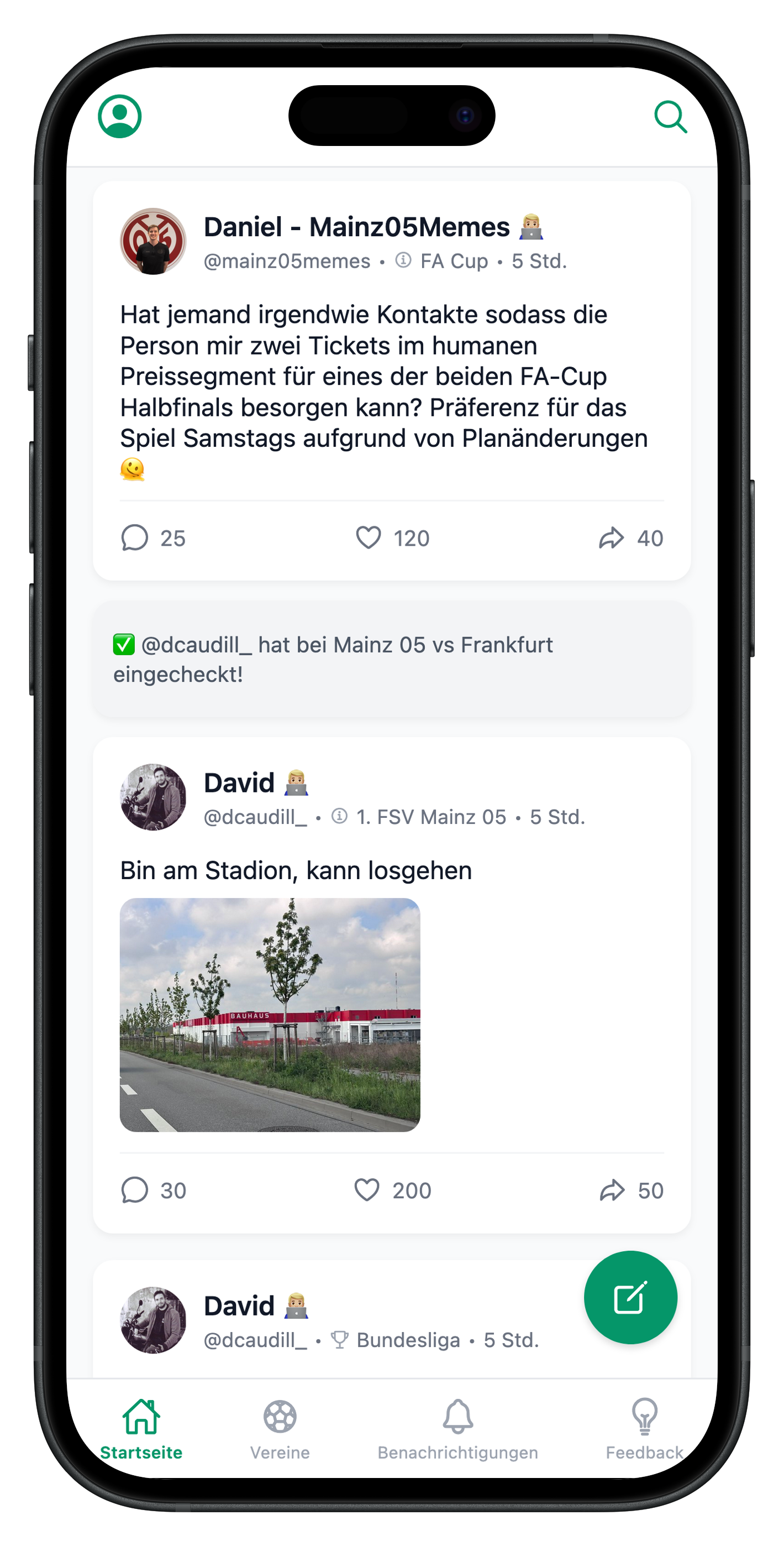 FanZone Communities Screen