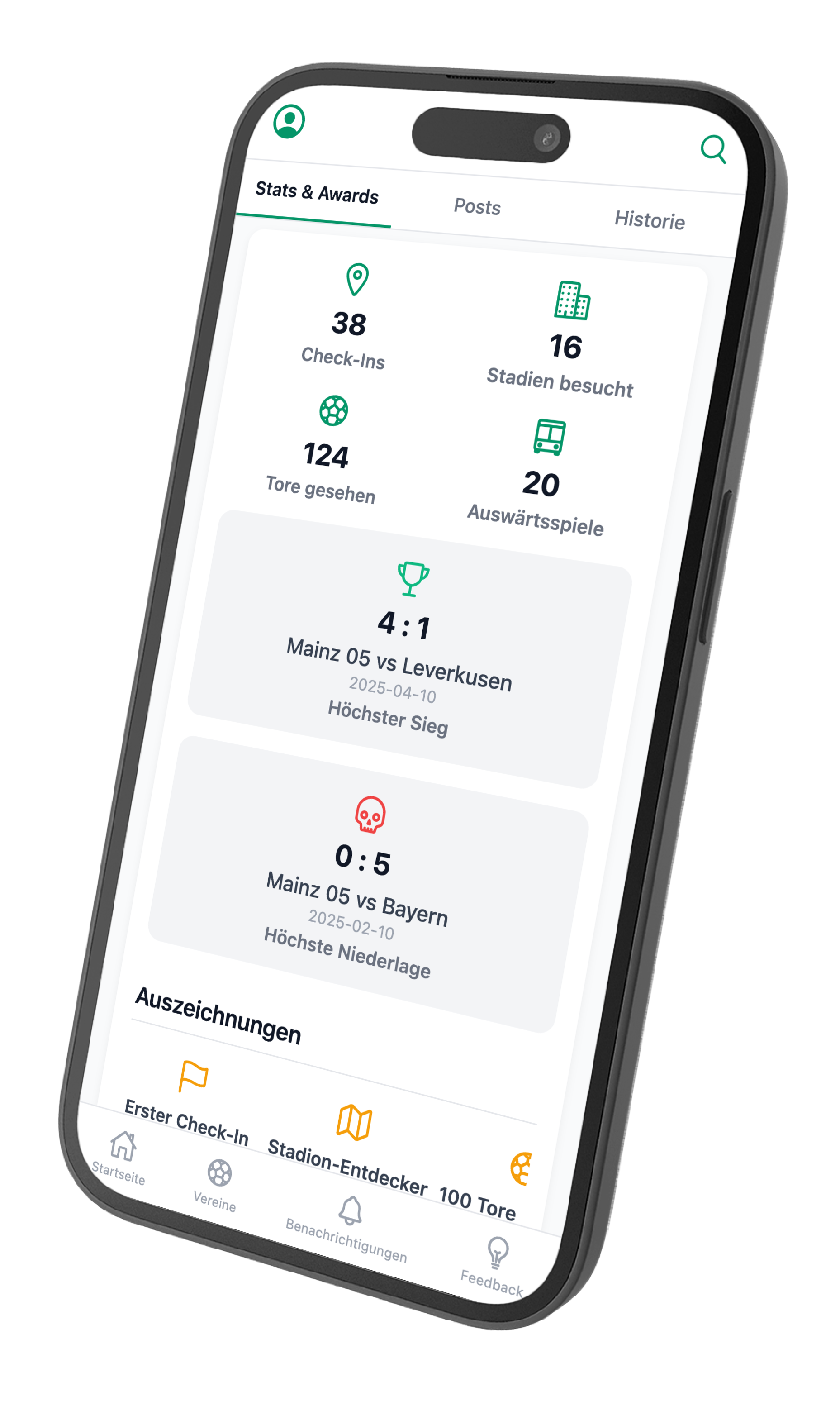 FanZone Abzeichen Screen